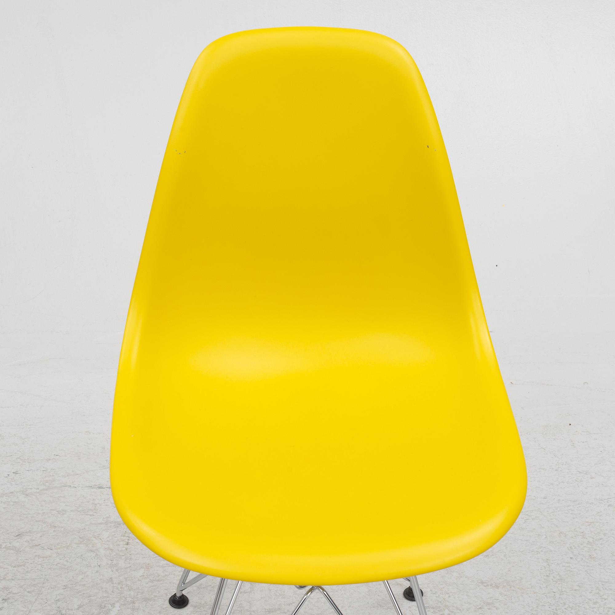 Charles & Ray Eames, a set of four 'Plastic Chairs', Vitra 2012-2013.