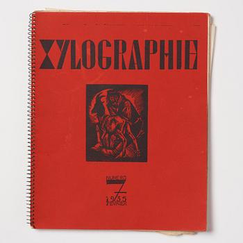 Konsttidskrift "Xylographie revue internationale de gravures sur bois", nr 7 februari 1935.