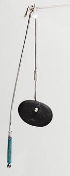 Vivianna Torun Bülow-Hübe, A Vivianna Torun Bülow Hübe silver necklace with two pendants, one granite and one enamel, Stockholm ca 1955.