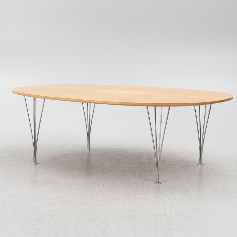 Bruno Mathsson & Piet Hein, coffee table, "Superellipse", Fritz Hansen, Denmark.