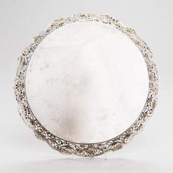 A silver tray, Germany, mid-20th century.