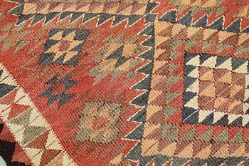 A carpet, Nomad Kelim, c. 345 x 155 cm.