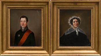 PORTRAITS OF THE ARTIST'S PARENTS KARL FREDRIK OCH AUGUSTA ROTKIRCH (b. Aminoff).