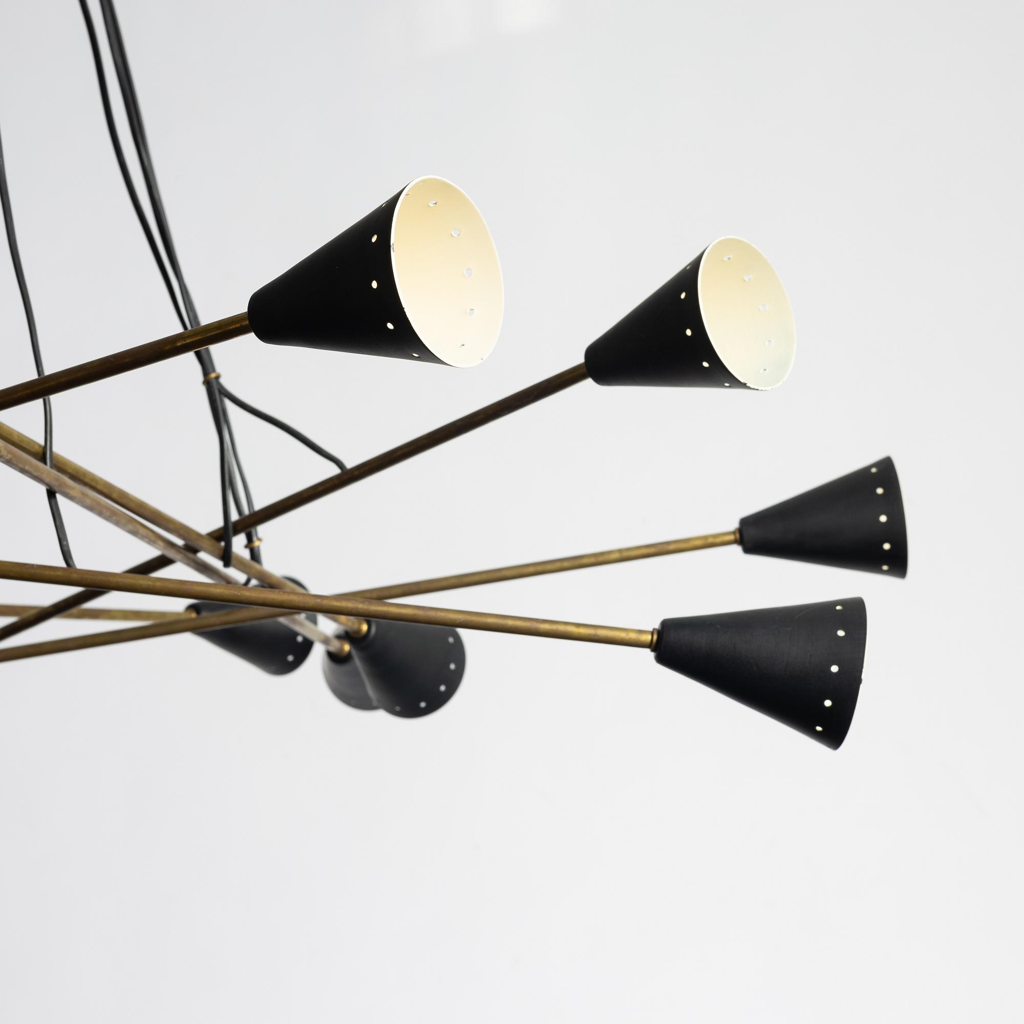 Taklampa, Sputnikmodell, Italien, 1900-talets andra hälft.