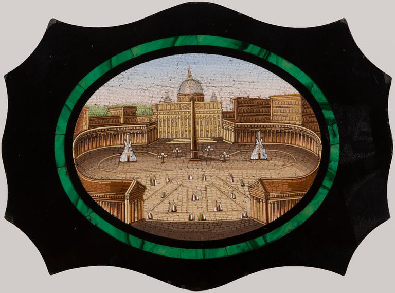 BREVPRESS, mikromosaik, Italien, 1800-talets senare hälft.