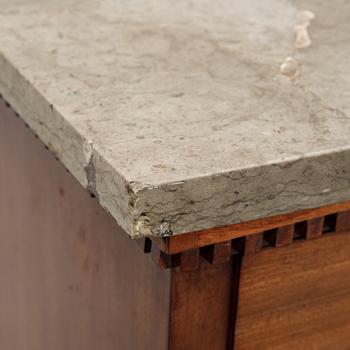 A late gustavian chest of drawers, ca 1800.