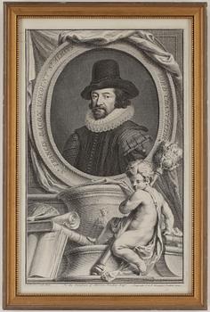GRAVYRER, 4 st, bland annat George Vertue, 1700-tal.