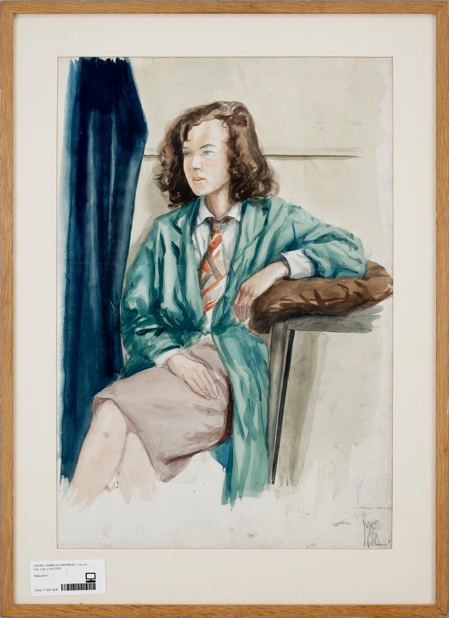 ISABELLA WRANGEL, olja på duk, sign o dat 1955.