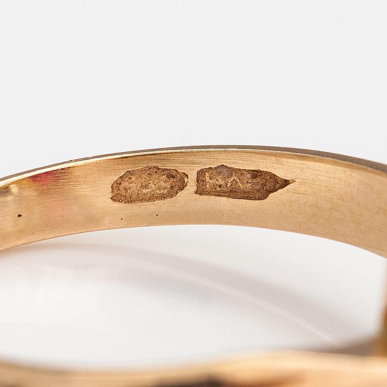 RING, 14K guld, rubin.