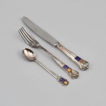 BESTICK, 18 st, silver, Mema, Lidköping, 1900-talets tredje kvartal, vikt 128 gram.
