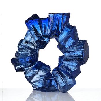 Edvin Öhrström, "Korona", a cast glass sculpture, Lindshammar Glassworks, 1970s.