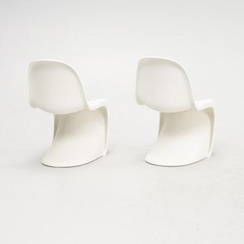 Verner Panton, a pair of children's 'Panton Chair', Vitra.