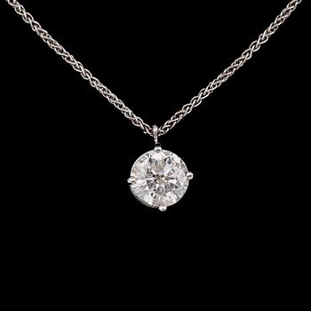 HÄNGE, 18k vitguld, solitär briljantslipad diamant tot ca 1.16 ct.