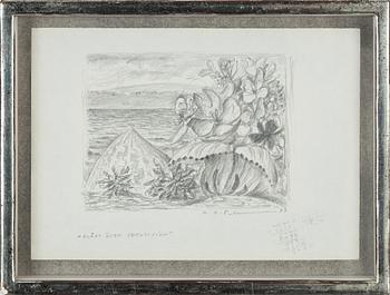 Karl Axel Pehrson, pencil drawing, signed and dated -78.