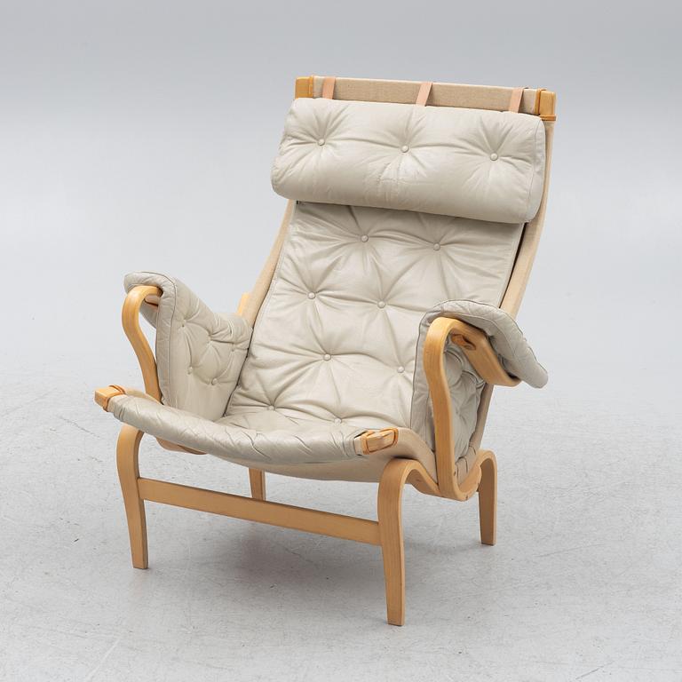 Bruno Mathsson, a 'Pernilla' easy chair witr foot stoll., Dux.