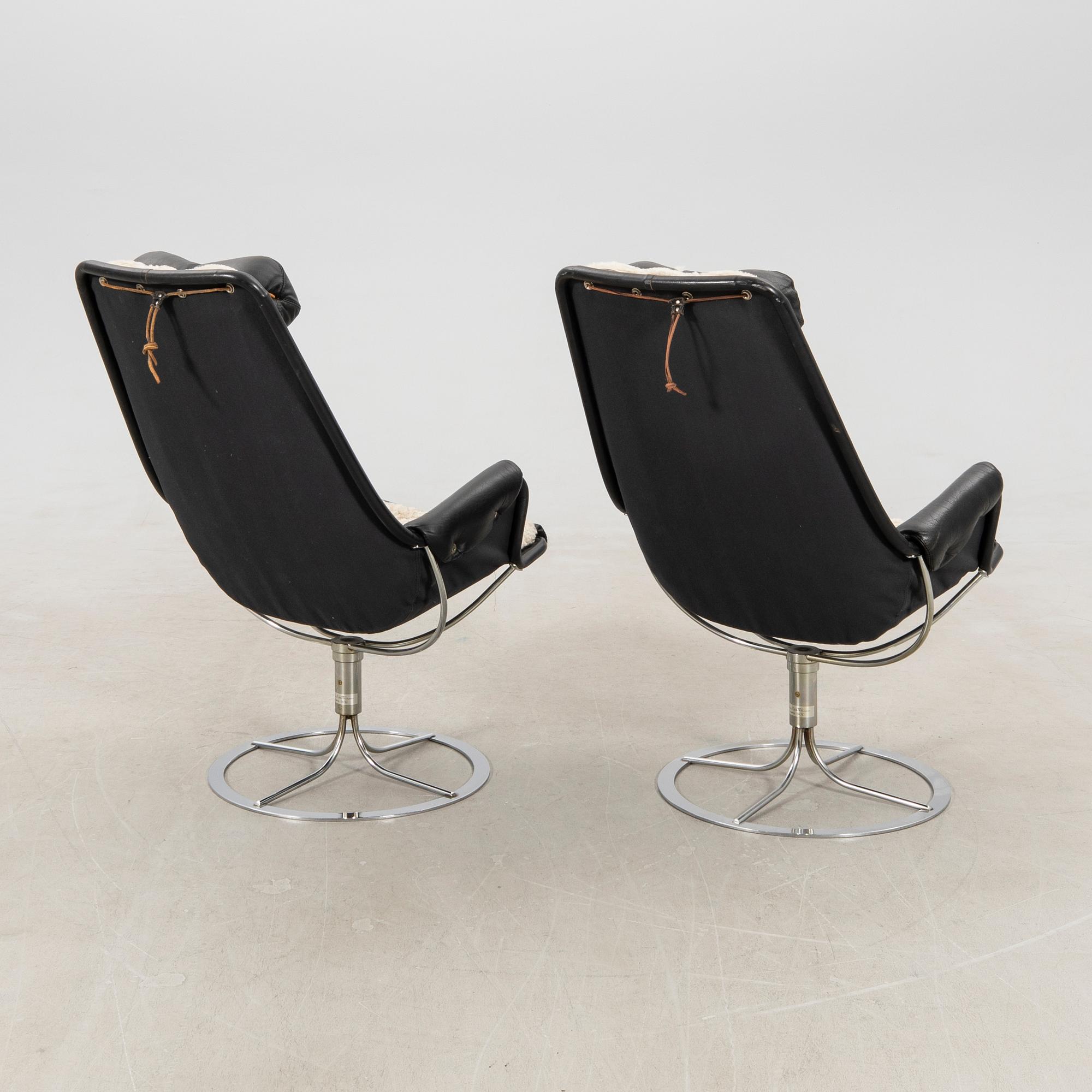 Bruno Mathsson, fåtöljer 1 par, "Jetson" för DUX sent 1900-tal.