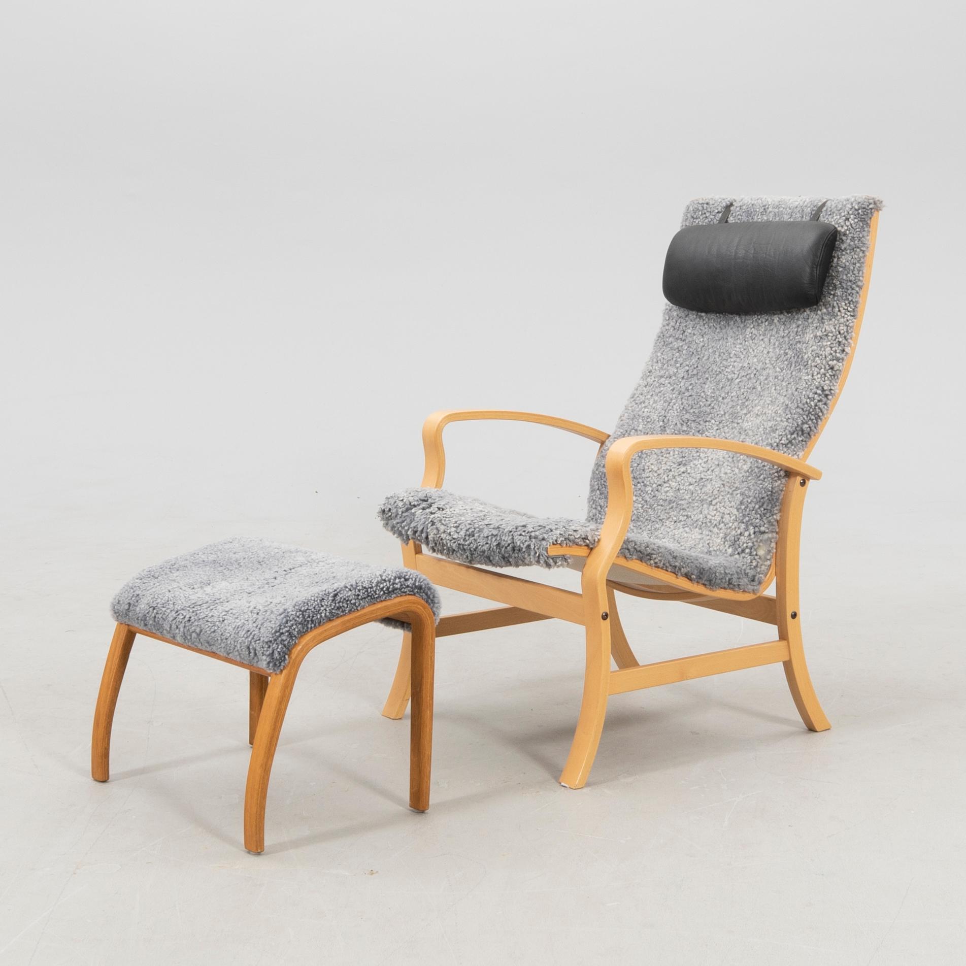Armchair with footstool 