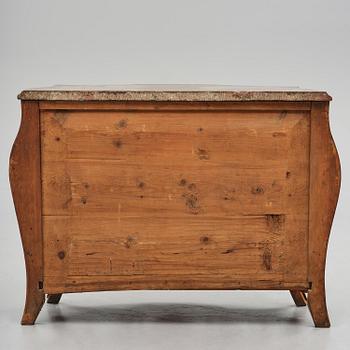 A rococo parquetry and gilt brass-mounted commode attrbuted to M. Engström (master in Stockholm 1758-97).