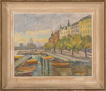 William Ahlgren, oil on board, signed.