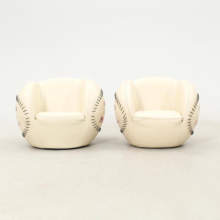 Children's armchairs, a pair from the second half of the 20th century.