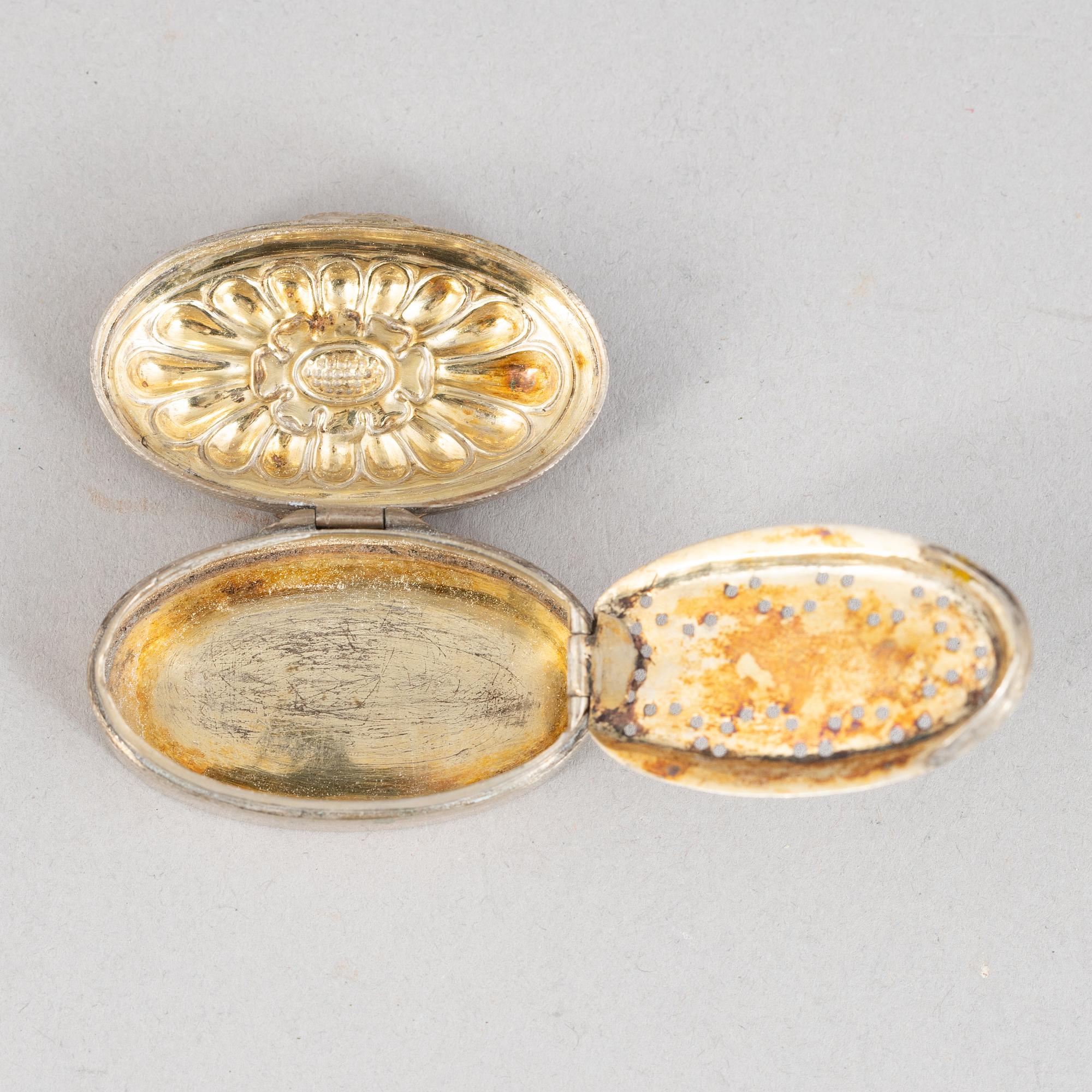 Preciosa, fem delar, silver, proveniens von Rosen, 18/1900-tal.