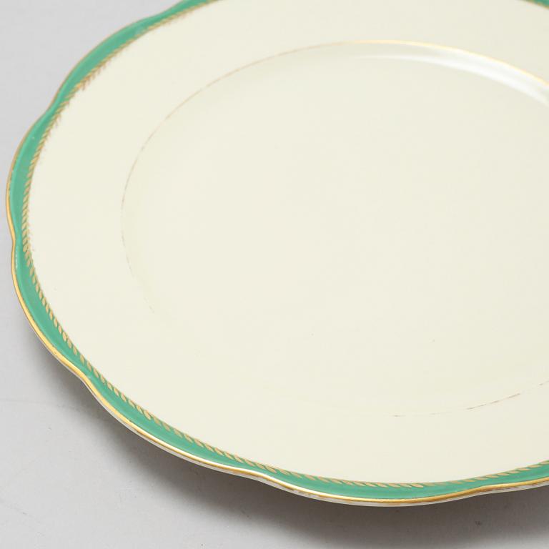 A table cloth and a porcelain tableware set of 62 pcs, "Prinzess" by KPM, Germany, around mid 20th century.