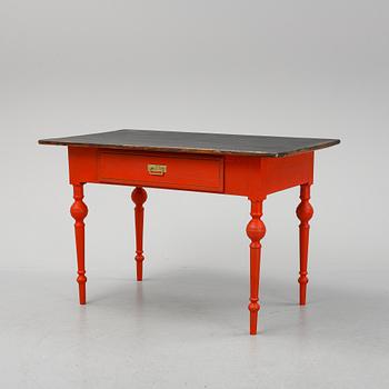 A painted desk, late 19th Century.