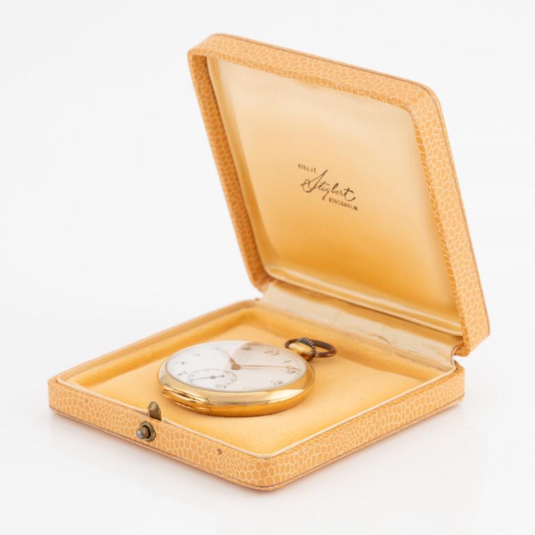 IWC, pocket watch, 50.5 mm, 18K gold.