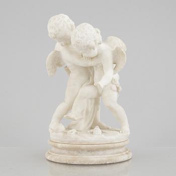 An alabaster sculpture, probably Italy, circa 1900.