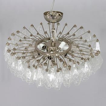 Carlo Scarpa, A1960s 'Polyhedra' chandelier for Venini Murano Italy.