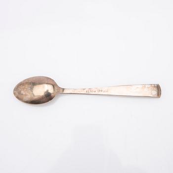 Jacob Ängman, Skedar, silver, 12 st, Rosenholm, GAB, Stockholm, 1960-1963.