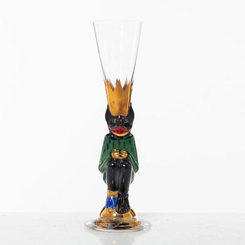 Gunnar Cyrén, a shot-glass, special edition for the Nobel 100 years jubilee, Orrefors, Sweden.