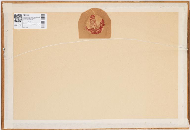 UNKNOWN ARTIST, watercolor, with signatur, dated 1923.