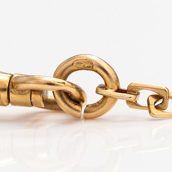 Kelloketju, 18K kultaa. Ruotsalainen tarkastusleima.