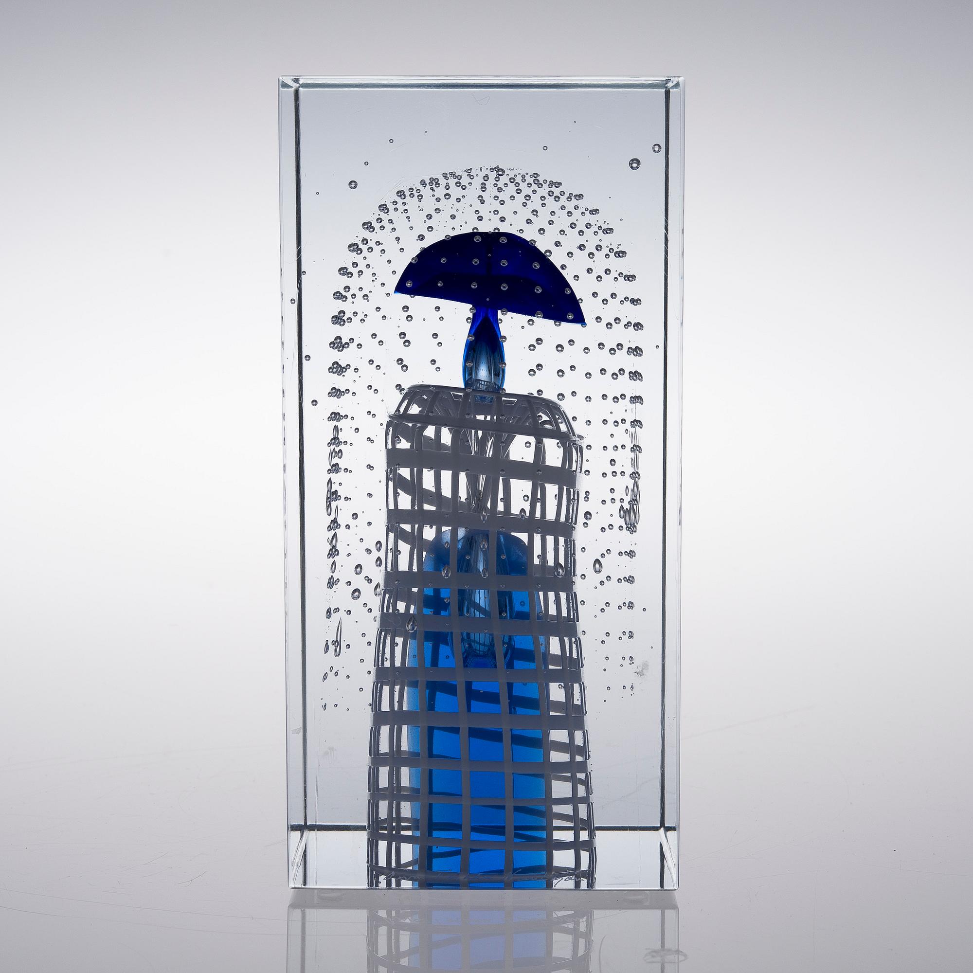 OIVA TOIKKA, GLASKUB. Sign. Oiva Toikka, Nuutajärvi.