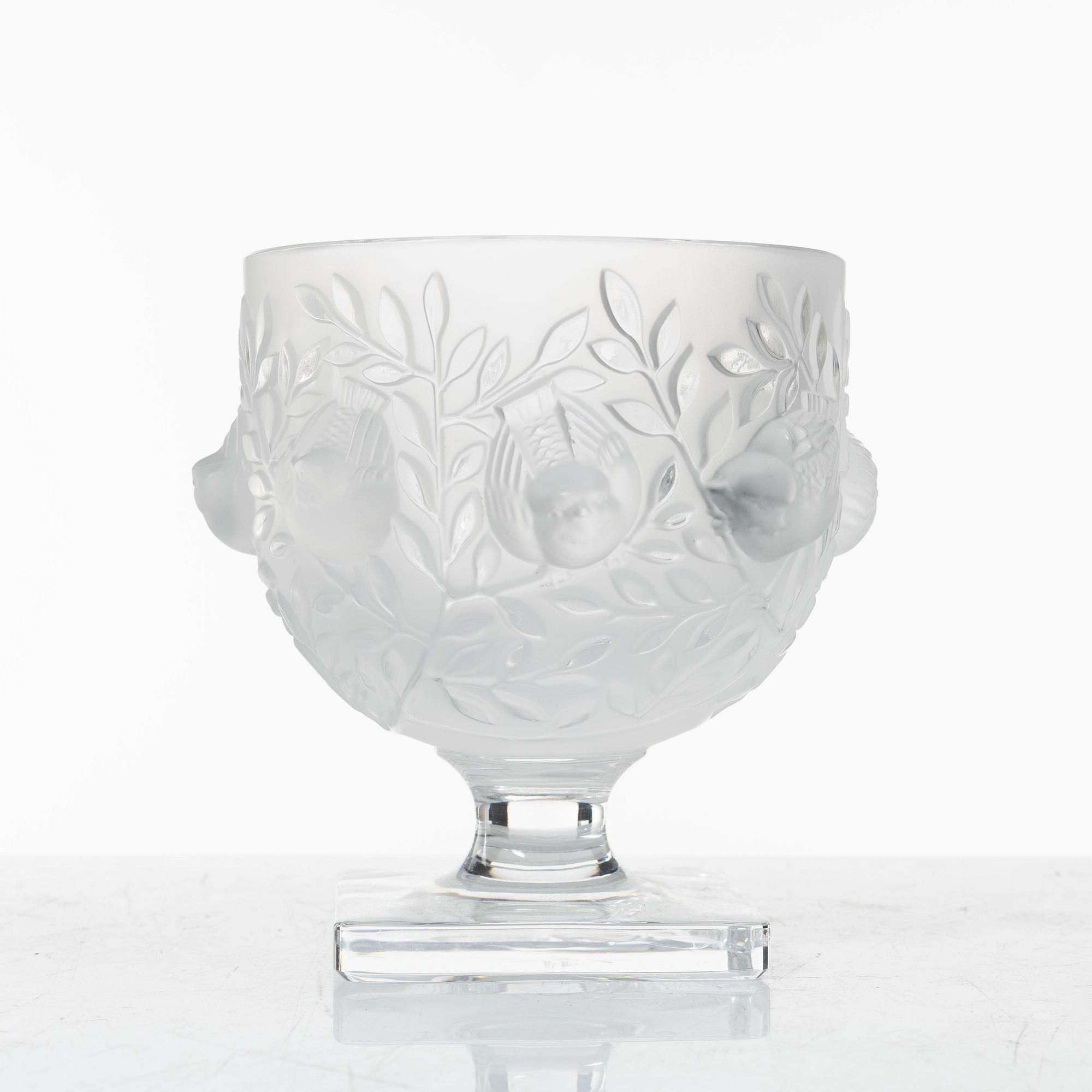 Marc Lalique, an 'Elisabeth' glass bowl on foot, Lalique, France.