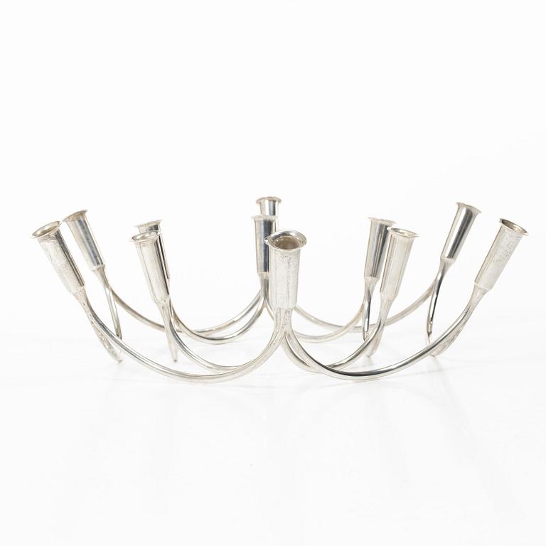 Eigil Jensen, candelabrum, 2 pieces, sterling silver, A Michelsen, Denmark, 1957–58.