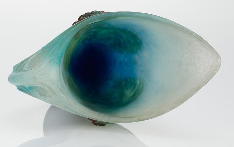 ALMARIC WALTER & HENRI BERGÉ Kanna, Pâte de Verre, Nancy, Frankrike, 1920-tal.