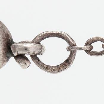 Elis Kauppi, A silver and smoky quartz necklace. Kupittaan kulta, Turku 1961.