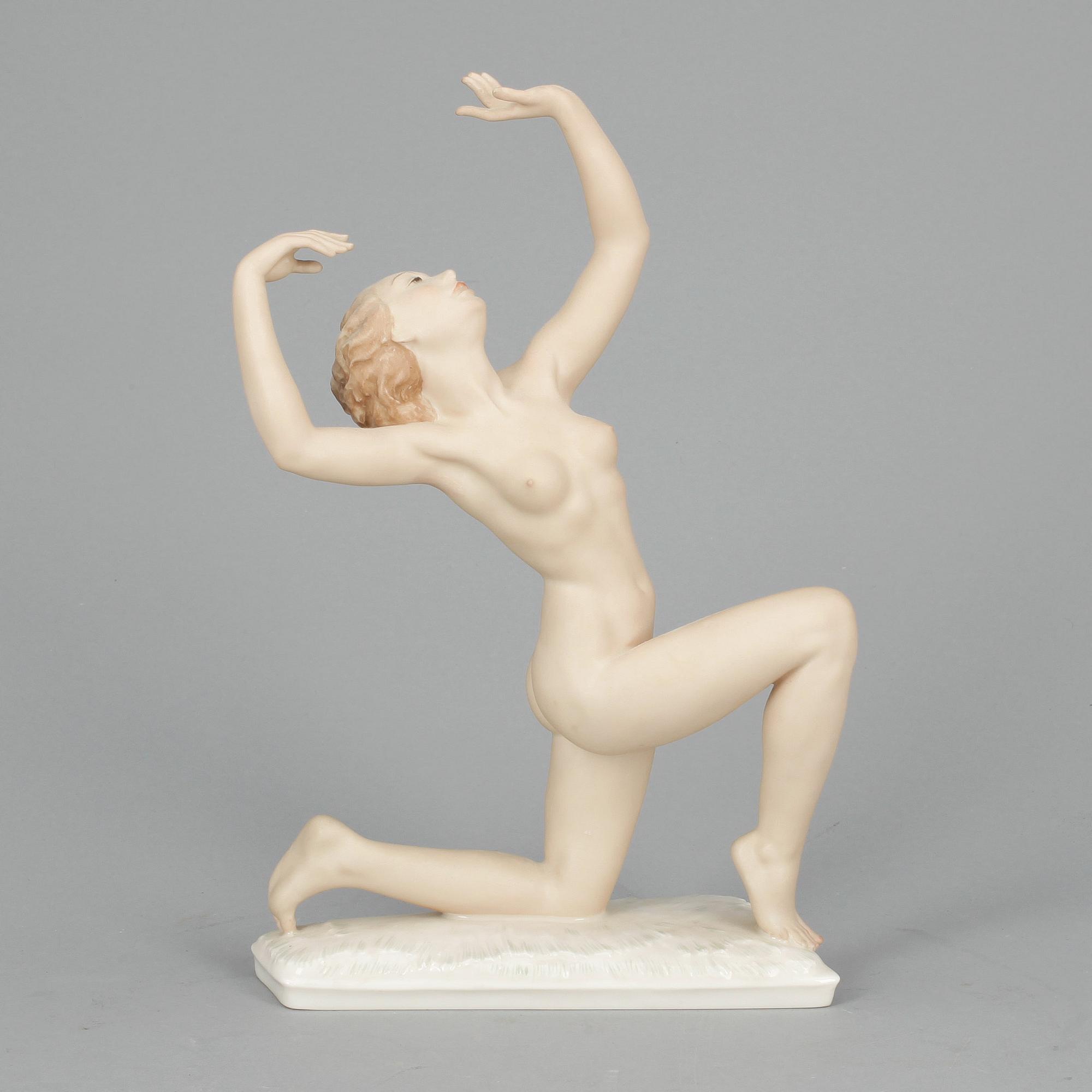 FIGURIN, porslin, C Werner, Hutschenreuther Selb, Tyskland, 1900-talets första hälft.