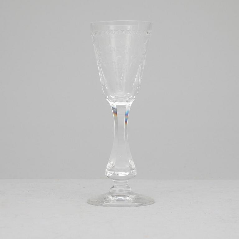 SHERRYGLAS och SNAPSGLAS, 23 st, "MacGuirlang", Fritz Kallenberg, Boda.