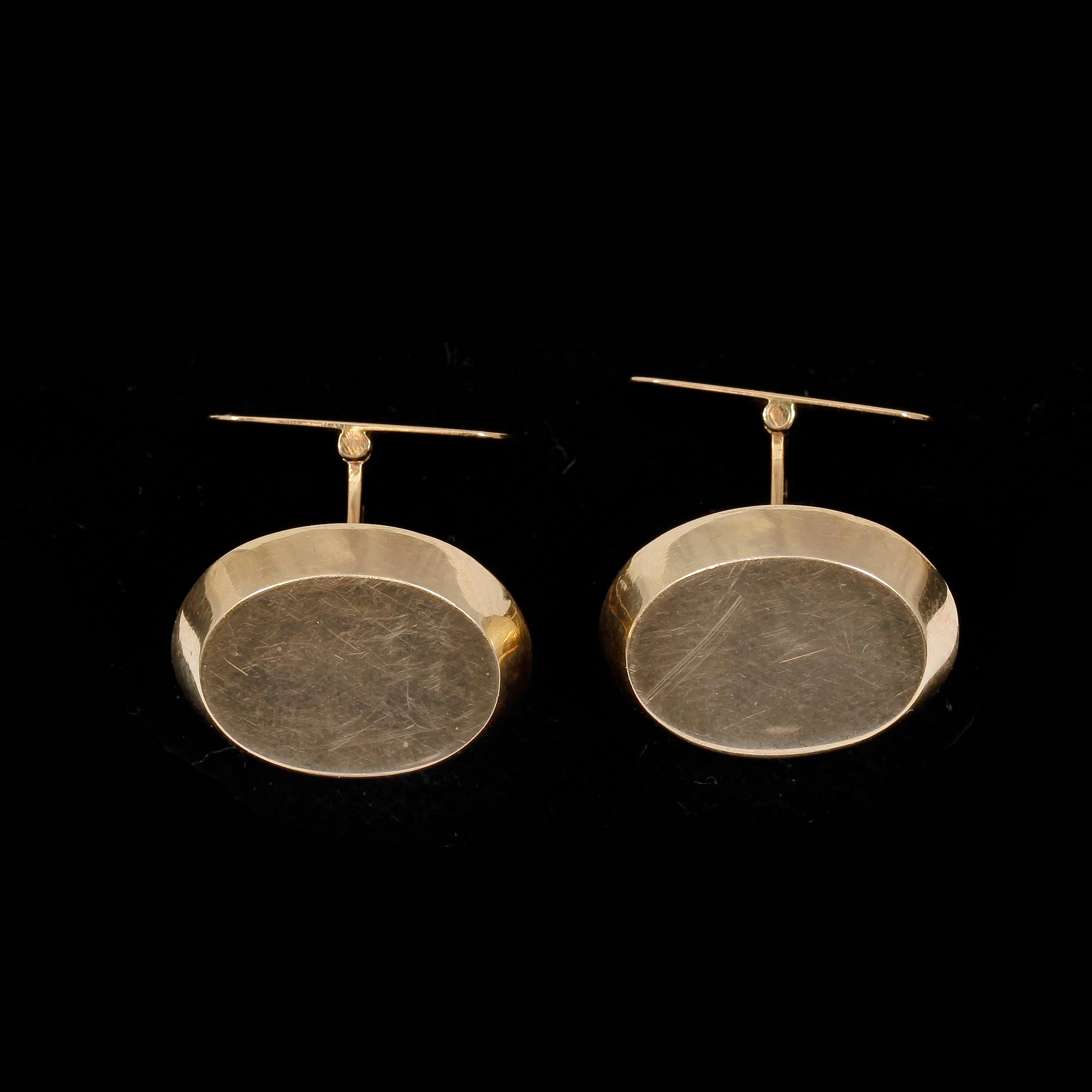 MANSCHETT- O FRACKKNAPPAR, 2 par, 18k guld. 1960-tal. Tot.vikt 13,5g.