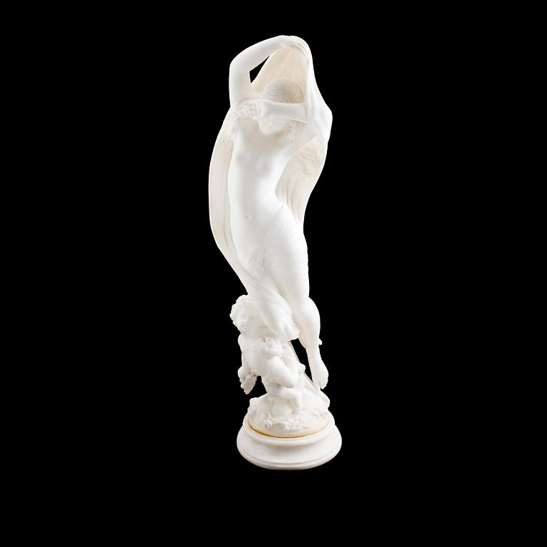 SKULPTUR, marmor, signerad Fossati, Gentile, Wien, omkring år 1900.