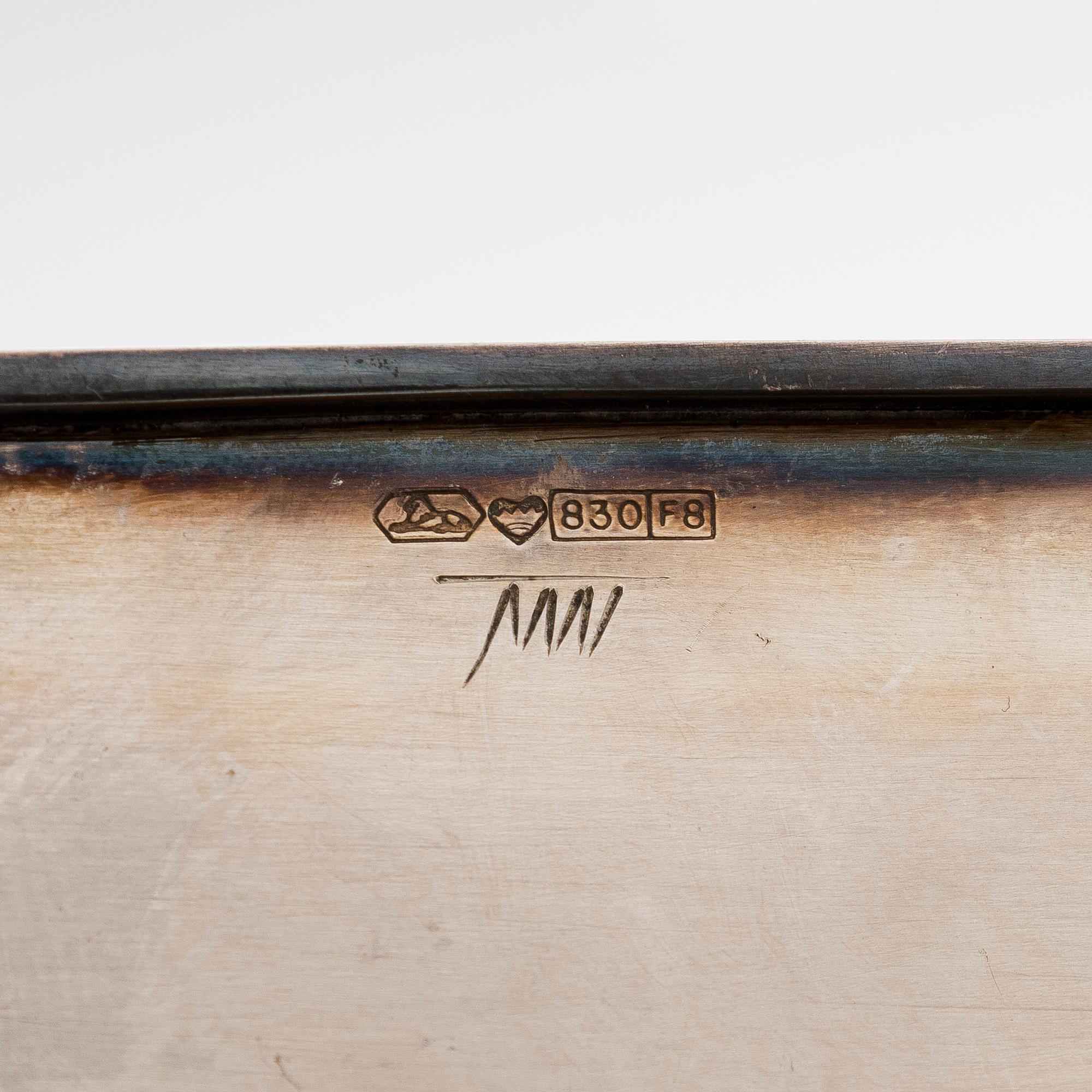 Tapio Wirkkala, a silver lidded wooden box, Kultakeskus, Hämeenlinna 1983.