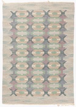 Judith Johansson, a carpet,”Dungen”, flat weave c 243 x 171 cm, signed JJ.