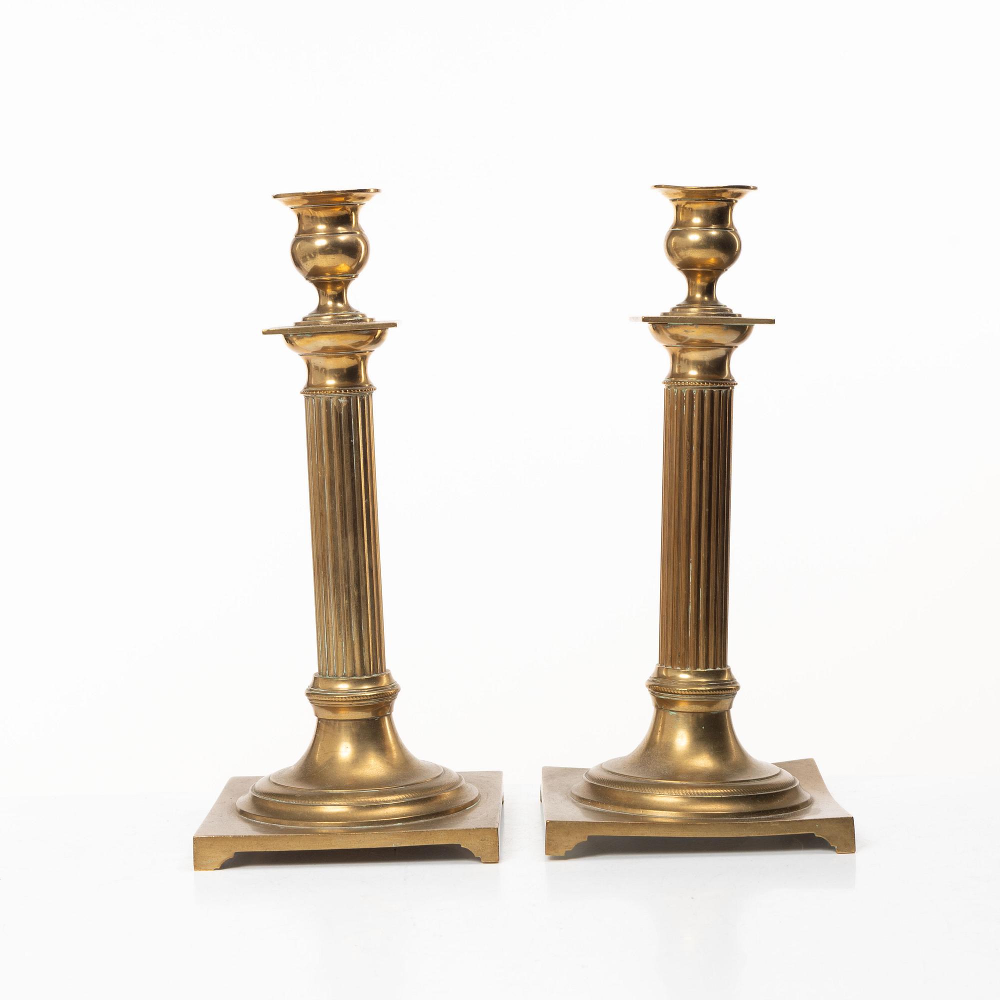 Skultuna Messingsbruk, Candlesticks, a pair, early 20th century.