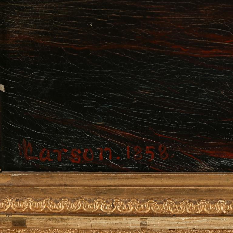 MARCUS LARSSON, oil on canvas, signed and dated 1858.