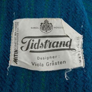 PLÄDAR, 2 st, ull, Viola Gråsten, Tidstrand, 1900-talets andra hälft.