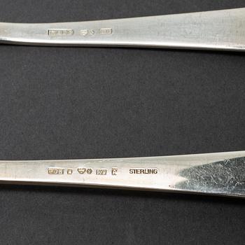 CG HALLBERG and GAB, a part 'Diana' silver cutlery, Stockholm, 1960s (36 pieces).