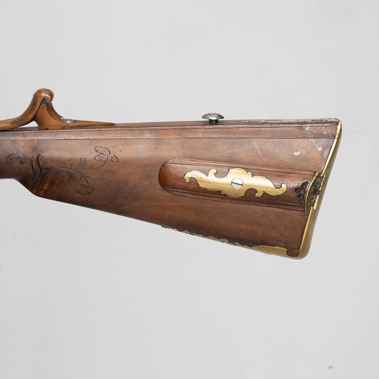 Percussion rifle converted from flintlock, Franz Steskal, Austria, late 18th century.